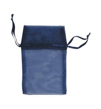 navy blue organza drawstring bag 27219-bx